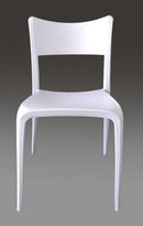 Set 4 Sedie da Giardino in Polipropilene Vandi Tortora