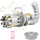 Pistola Bolle di Sapone Automatica Ba Batterie Bubble Gun Grigio