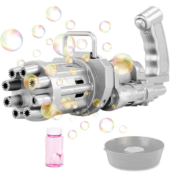 Pistola Bolle di Sapone Automatica Ba Batterie Bubble Gun Grigio prezzo