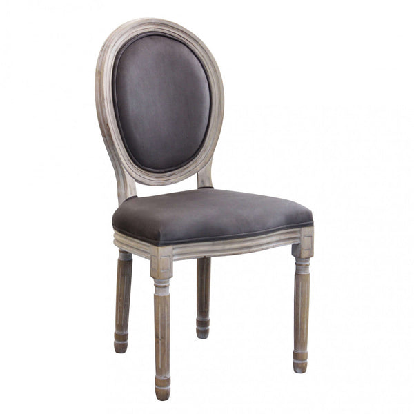 online Sedia Constance 48x46x96 h cm in Velluto Tortora