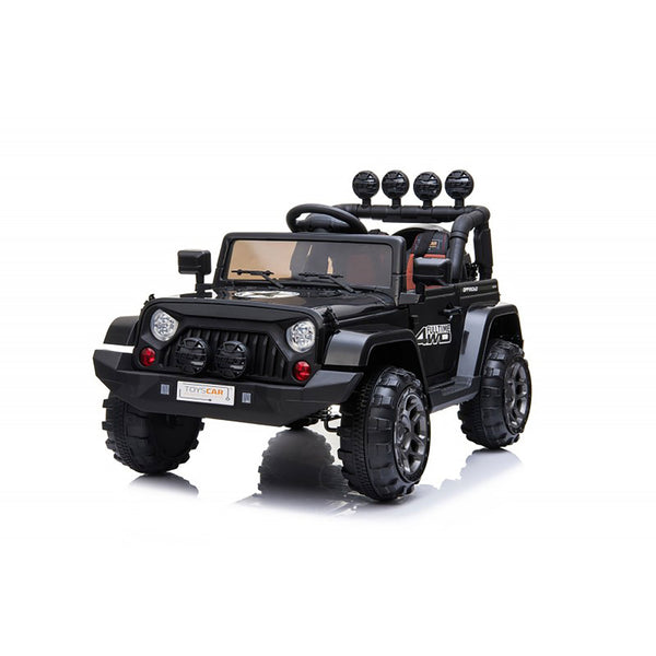 sconto Macchina Elettrica per Bambini Fuoristrada Adventure 12V con Telecomando e Sedile in Pelle Nero