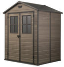 Casetta da Giardino Porta Attrezzi 185,8x227x236,8 cm in Resina Keter Scala 6x8 Noce