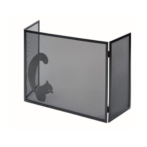 Parascintille con Antine 100x50 cm Decorazione Scoiattolo in Ferro Verniciato Grigio Martellato sconto