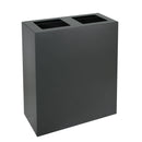 Pattumiera per Raccolta Differenziata 2 Scomparti Capacità 120 lt 60x30x80 cm in Acciaio Antracite 