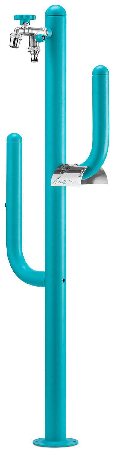 acquista Fontana a Colonna Rubinetto Doppio in Ottone e Porta Tubo Arizona Belfer 42/ARZ Turchese