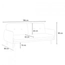 Divano Letto Clic Clac 186x85x80 cm in Tessuto Marrone