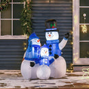 Pupazzi di Neve Gonfiabili H120 cm Luminosi con LED Blu
