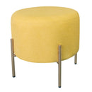 Pouf Poggiapiedi Ø40 cm in Tessuto Kate Giallo
