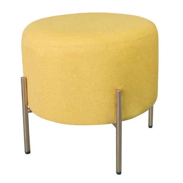 prezzo Pouf Poggiapiedi Ø40 cm in Tessuto Kate Giallo
