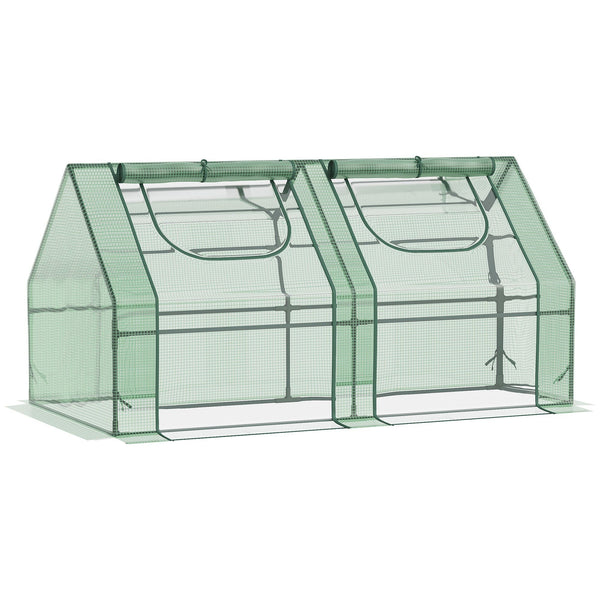 acquista Serra da Giardino per Piante 180x90x90 cm con 2 Coperture Verde