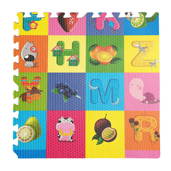 sconto Tappeto Puzzle per Bambini 4 Pezzi 60x60 cm Frutta