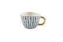 Set 6 Tazzine da Caffè Ø7x5 cm in Gres Villa d'Este Home Tivoli Masai Blu e Bianco