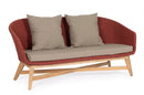 Divano 2 Posti 168x78x77h cm con Cuscini Coachella Scarlet