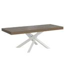Tavolo Allungabile 200-460x90x77 cm Volantis Premium Tortora Telaio Bianco 