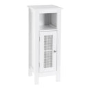 Mobile da bagno a 1 Anta con Griglia Armadio in Legno Colore Bianco 30x28x80H cm