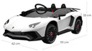 Macchina Elettrica per Bambini 12V con Licenza Lamborghini Aventador Roadster SV Bianca