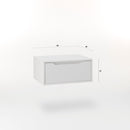 Mobile Bagno Sospeso 60 cm in Legno TFT Belsk Bianco Opaco Seconda Scelta