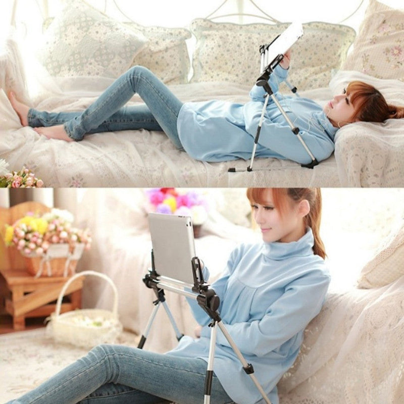 Supporto pieghevole regolabile ultra-leggero treppiede per tablet e smarphone