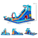 Castello Gonfiabile per Bambini Scivolo Piscina e Parete da Arrampicata 