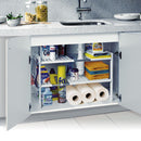 Scaffale stoviglie 50x70x40 cm 2 ripiani per mobile sotto lavello