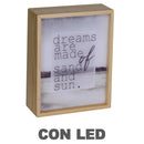 Lampada led scritte cm 20x8xh26