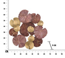 Pannello Round Leaf 68,5x6x66,5 cm in Ferro Multicolor