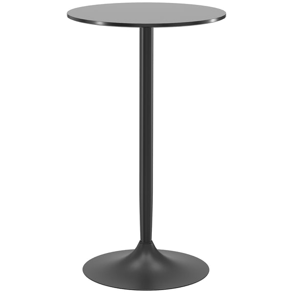 sconto Tavolo da Cucina Alto Bar Ø60x102 cm per 2 Persone in MDF e Metallo Nero