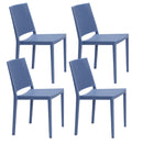 Set 4 Sedie Impilabili 81x46x56 cm in Polipropilene e Fibra di Vetro Porto Carta di Zucchero