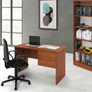 Scrivania Tiffany due cassetti 119x64x75 cm noce antico