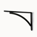 Coppia di Staffe Supporto per Lavello a Muro 36x24 cm in Ferro Verniciato Nero      