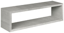 Mensola da Parete 60x18x15,5 cm in Fibra di Legno Regolo Rovere Grigio