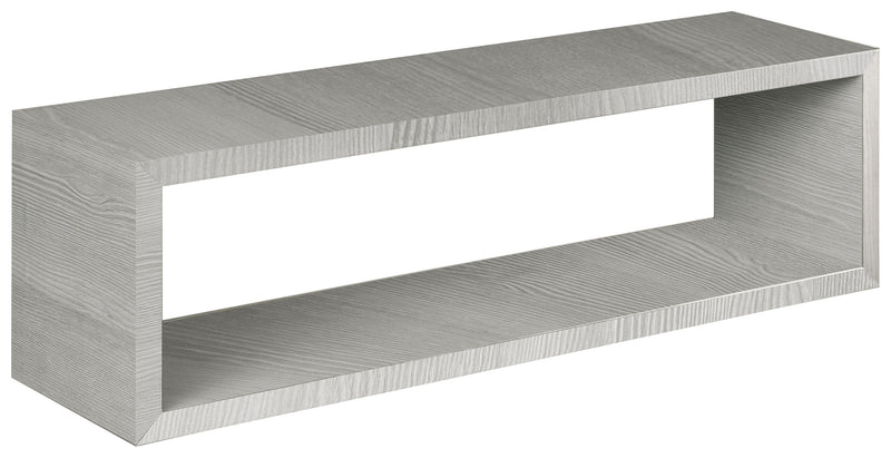 Mensola da Parete 60x18x15,5 cm in Fibra di Legno Regolo Rovere Grigio