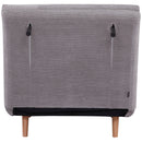 Poltrona Letto Reclinabile 2 in 1 con Seduta Extra-Large 82x89x 83 cm in Tessuto Effetto Velluto Grigio   