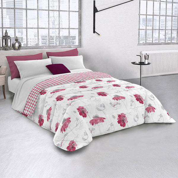 Trapunta con Stampa Papavero Rosso prezzo