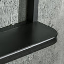 Specchio Rettangolare a Parete 50x10,2x70 cm con Ripiano Inferiore in Metallo Nero e Vetro