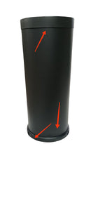 Pattumiera Gettacarte Ø25xh60 cm Autoestinguente In Acciaio Verniciato Nero Seconda Scelta