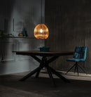 Lampada a Sospensione 35x35xH150 cm in Metallo Jaula Ottone Lucido