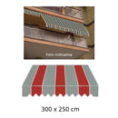 Tenda da Sole a Caduta 3x2,5m Tessuto in Poliestere Disegno P3011