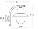 Lampada Applique in Basso Colore Grigio per Esterno Linea Ice Livos