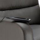 Poltrona Alzapersona Elettrica 1 Motore 71x76x116 cmin Similpelle Grigio Scuro