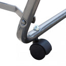 Letto Singolo Brandina Pieghevole  80x190x34 cm con Materasso H10 cm e Doghe in Legno Nero