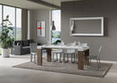 Consolle Allungabile 90-196x40x77 cm in Nobilitato Bianco e Noce