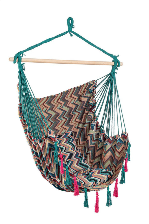 acquista Amaca Sedia Sospesa da Giardino 120x146 cm in Poli-Cotone Santander