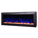 Camino Elettrico da Pavimento 45,5x127x18 cm Effetto Fiamma 1500W Racy 50 Nero