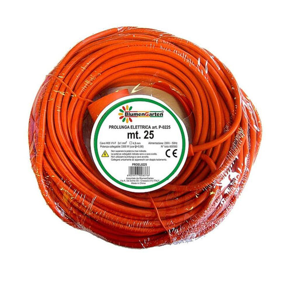 Prolunga Corrente Elettrica 25m Cavo 2x1mm 3300W Arancione online