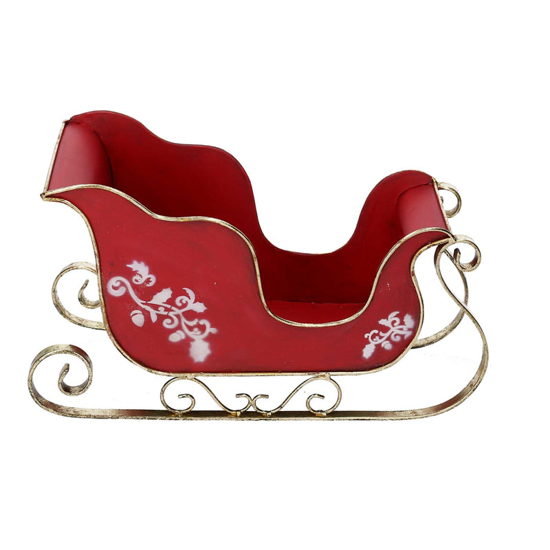 Slitta metallo rosso cm 35,5x17,8xh20,3