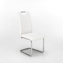 Sedia in Similpelle 42,5x49,5x98cm TFT Bianca Cromo