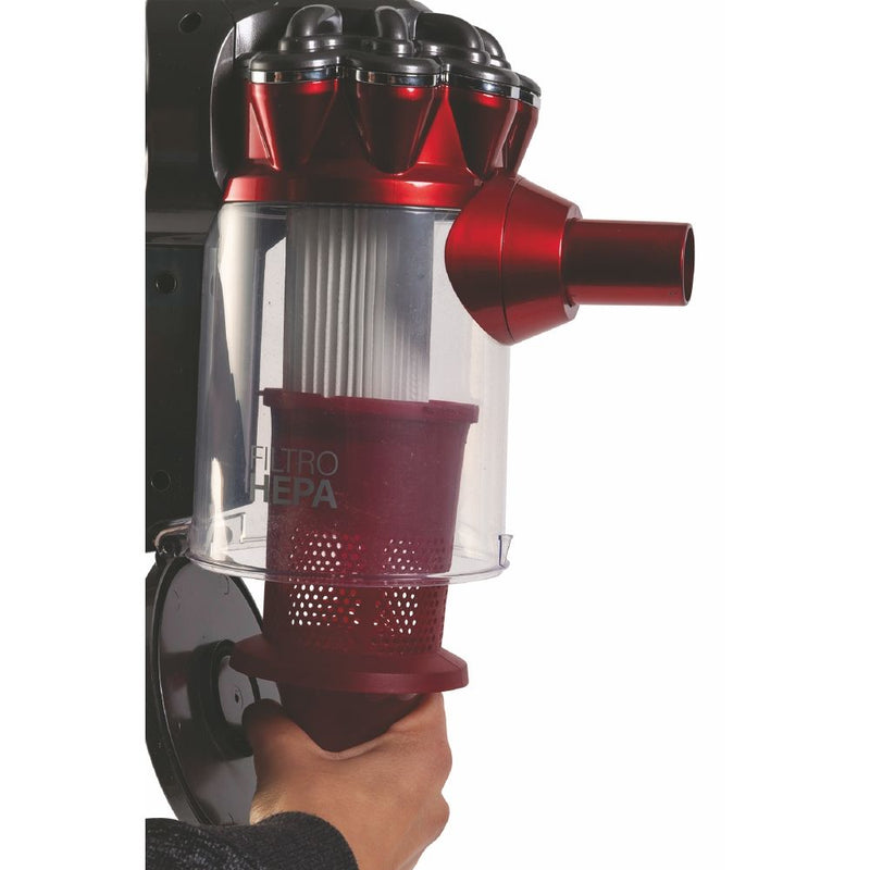 Aspirapolvere Ciclonico con Filo Scopa Elettrica 600W Kooper Airone 2.0 Grigio e Rosso