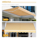 Tenda da Sole Avvolgibile a Parete 3x2.5m Arancione e Bianco 