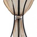 Gazebo Hogan 3x3x265 h m in Acciaio e Poliestere Ecrù